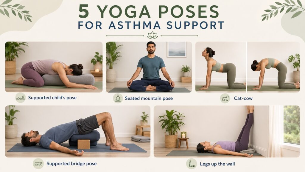 Yoga poses for asthma support