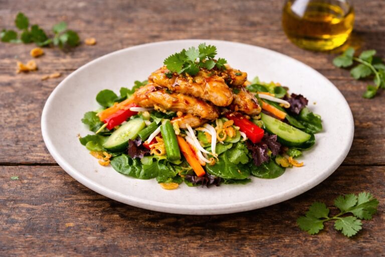 Thai sweet chilli chicken salad