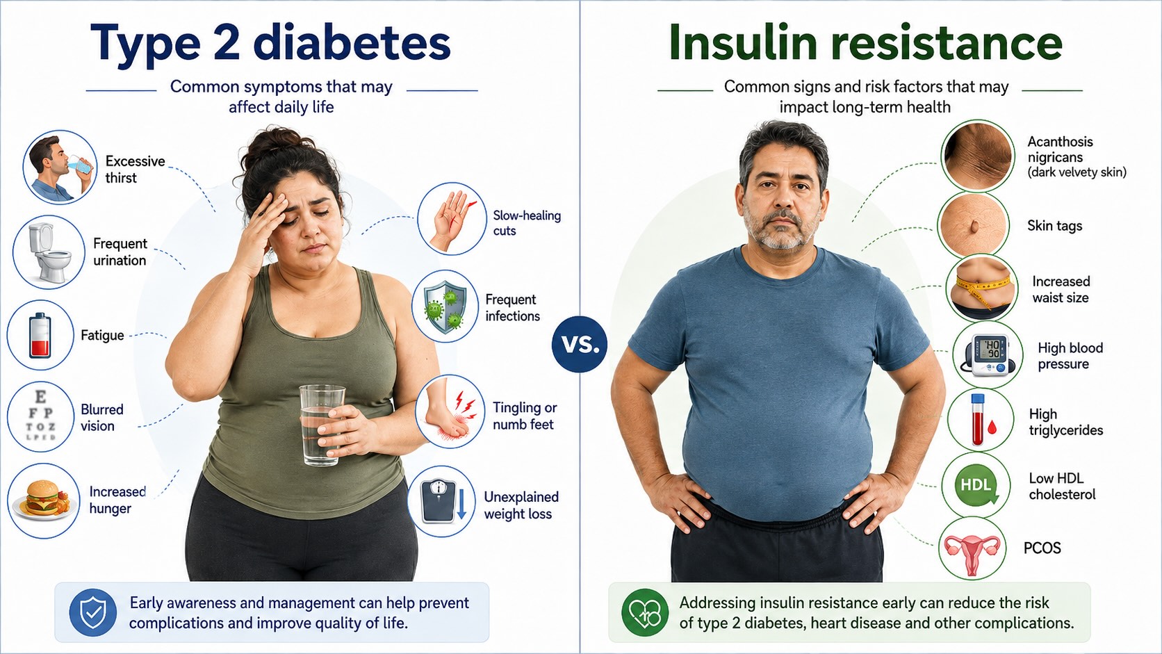 Type 2 diabetes and pre-diabetes symptoms